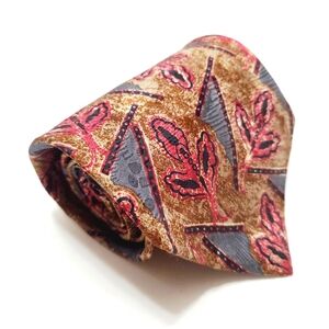 Villa Bugatti Necktie Multicolor Floral Pattern Men's Silk Neck Tie 56x4"